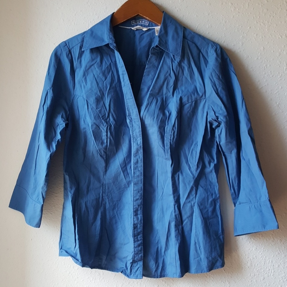 🌿Riders Blue Button Up